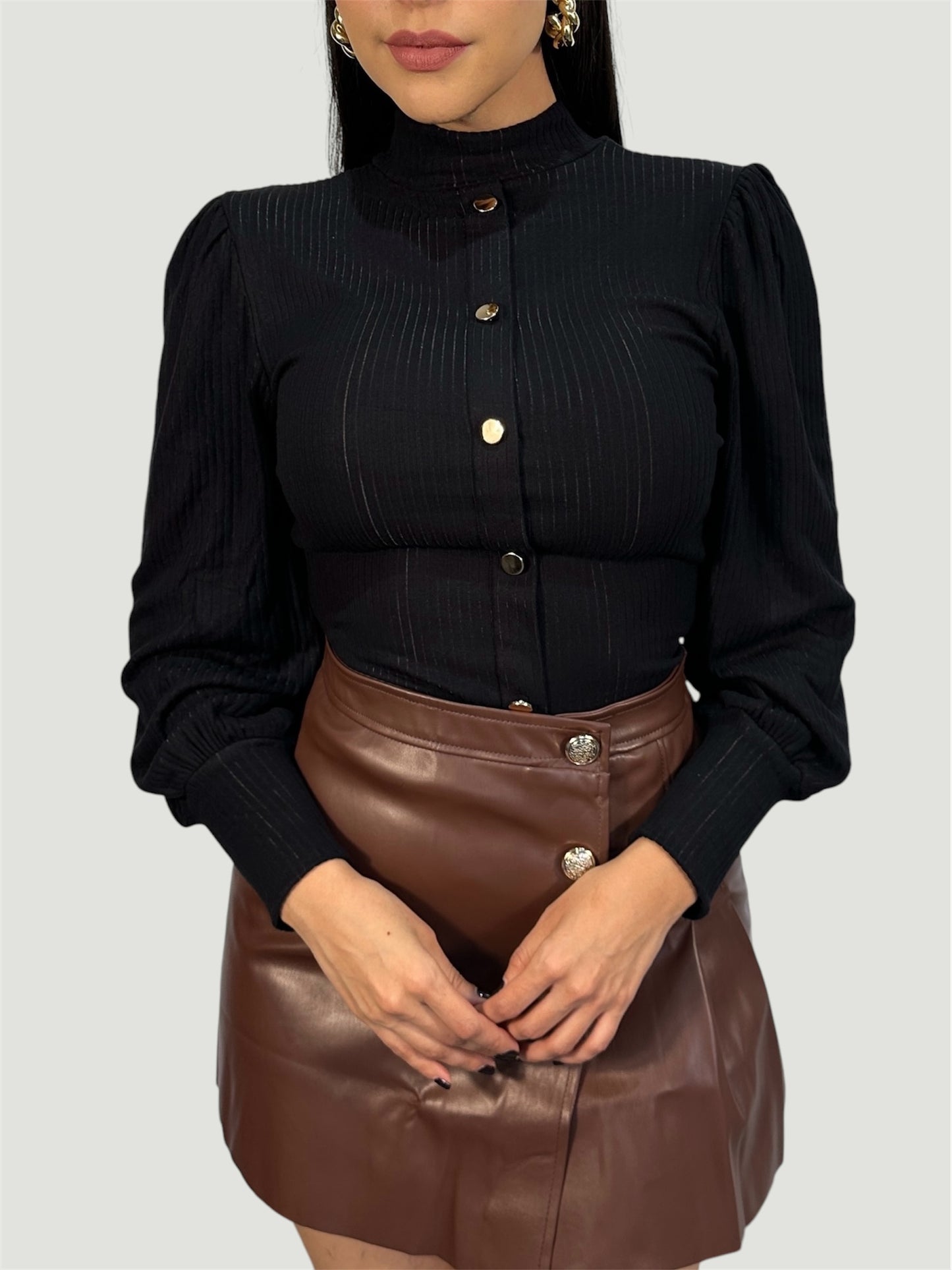Blusa Botones Dorados