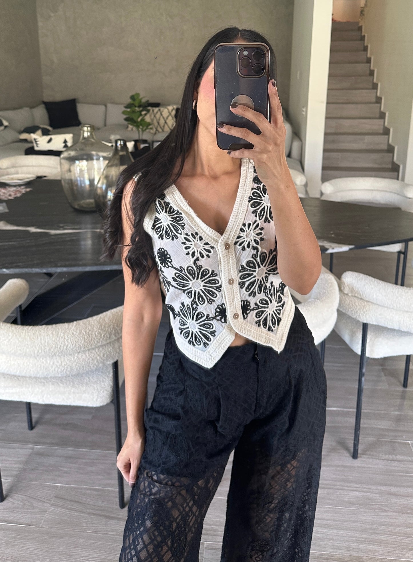 Blusa Lino Flores