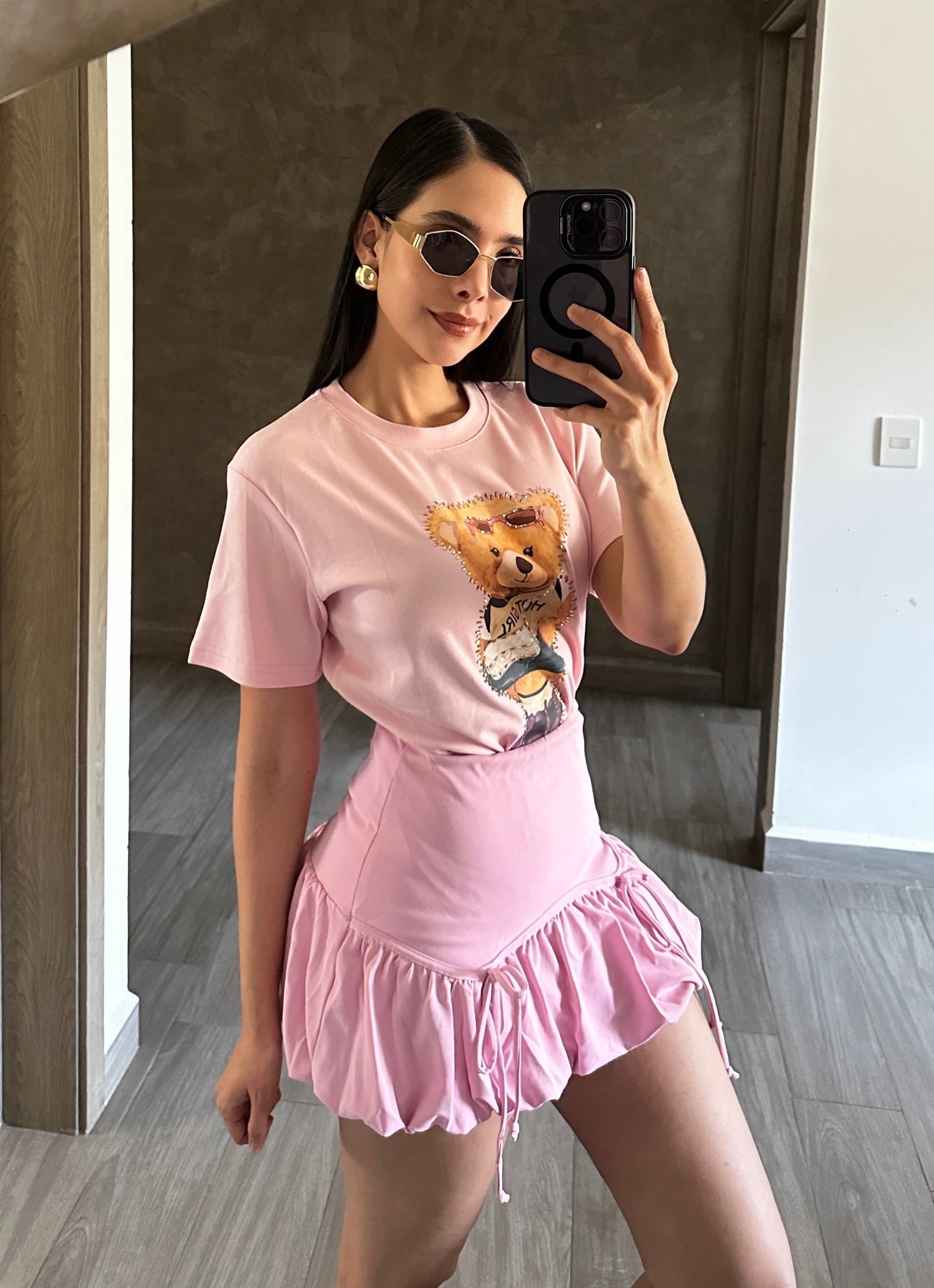 Falda Globo Rosa