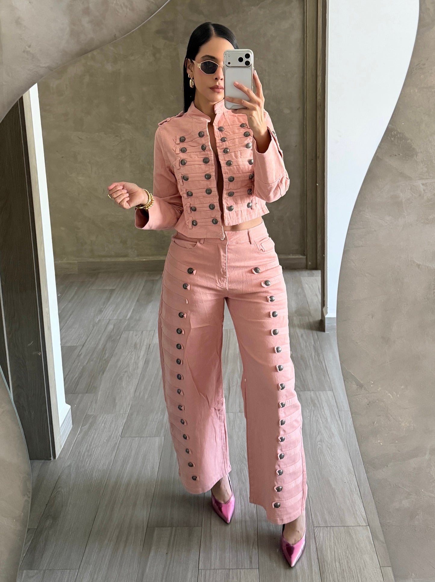 Chamarra Napoleón Rosa