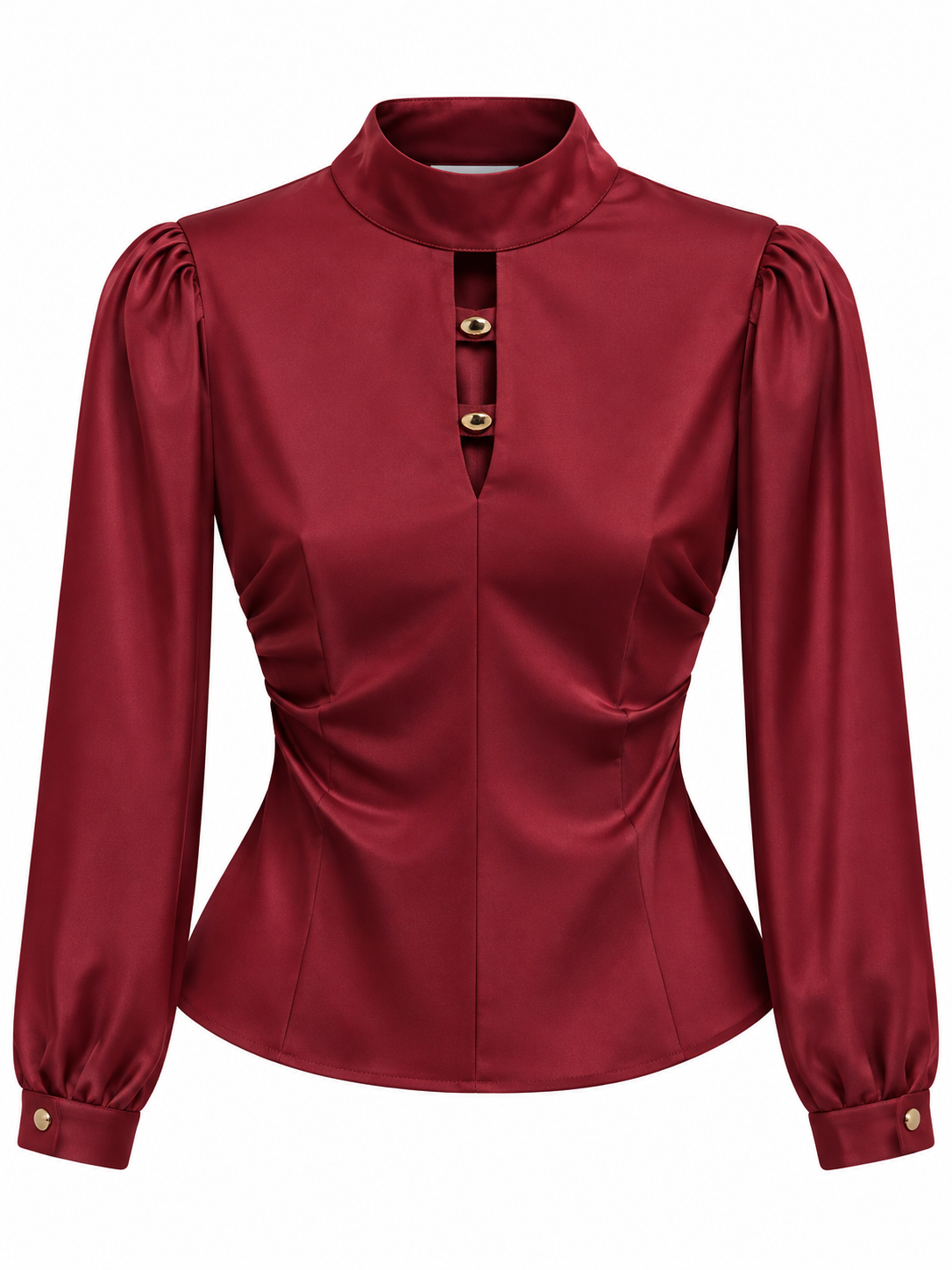 Blusa Satín Burgandy