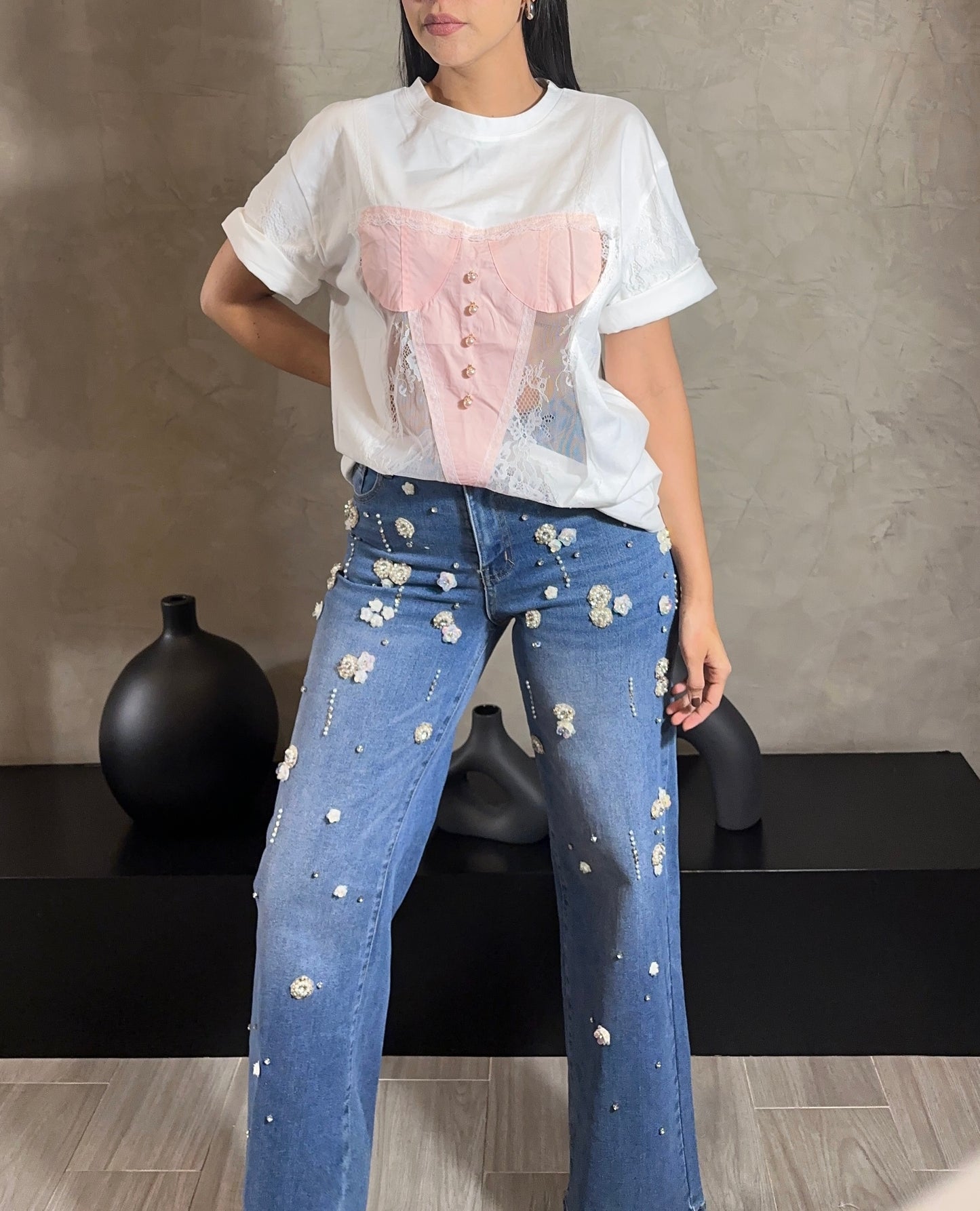 Jeans Con Aplicaciones
