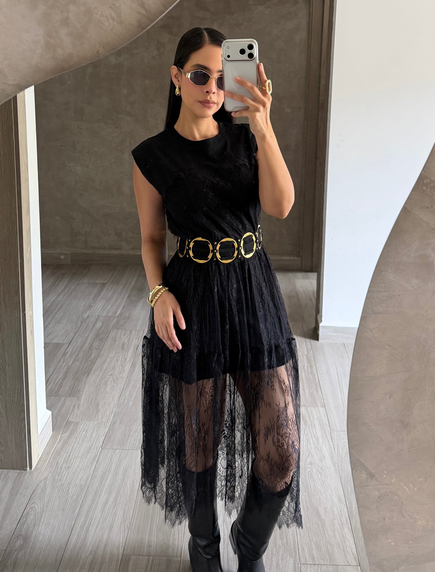 Vestido Encaje Negro