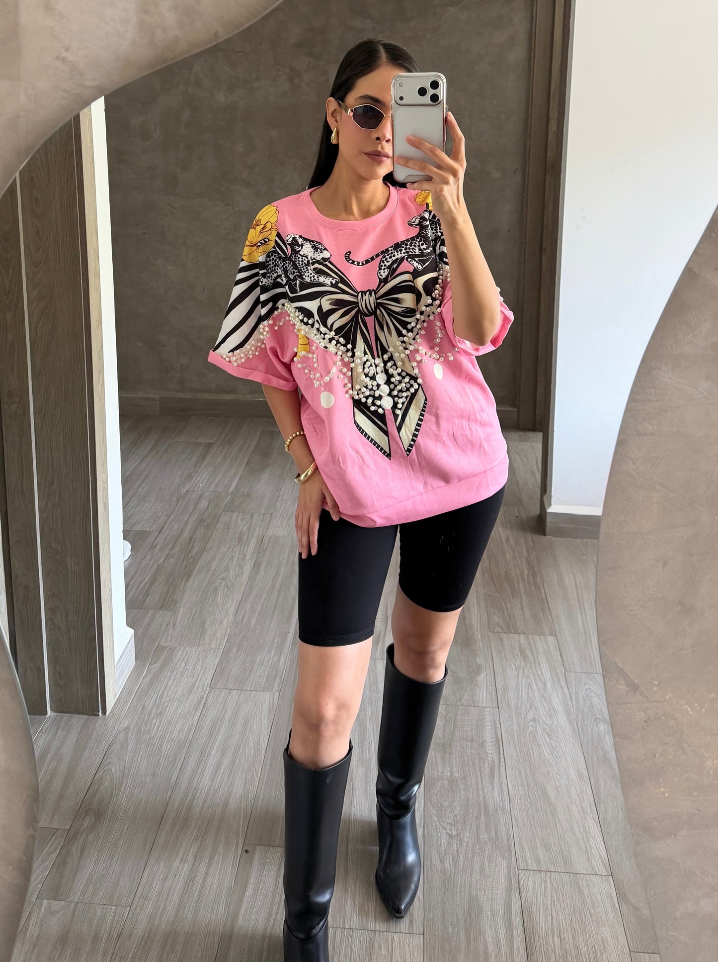 Blusa Oversize Perlas