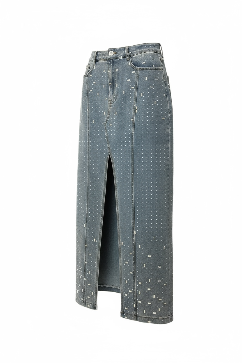 Falda Midi Cristales