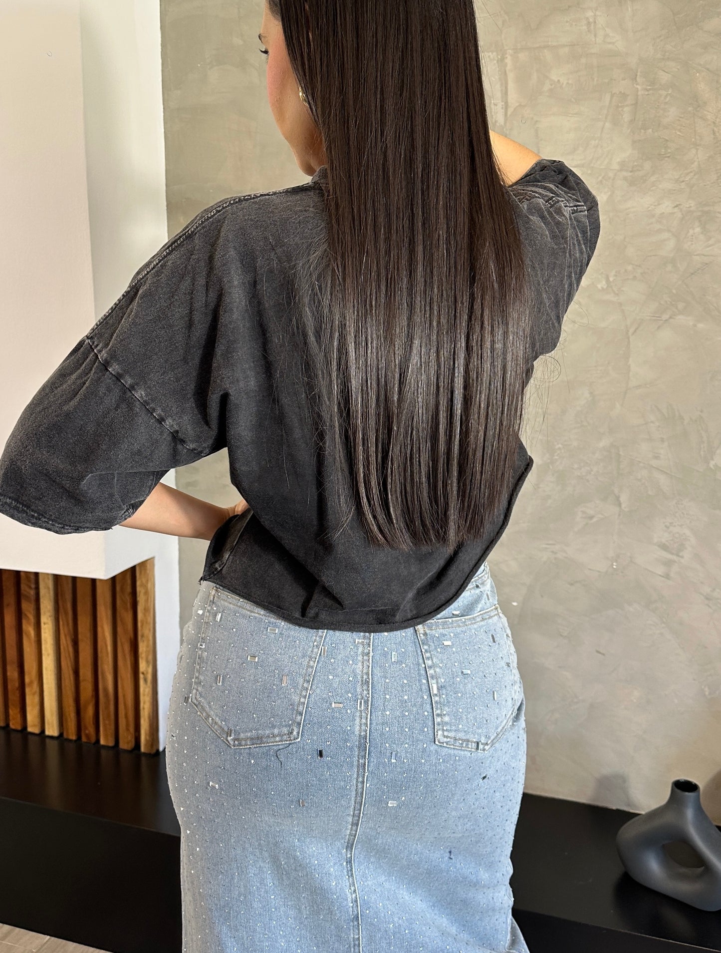 Falda Midi Cristales
