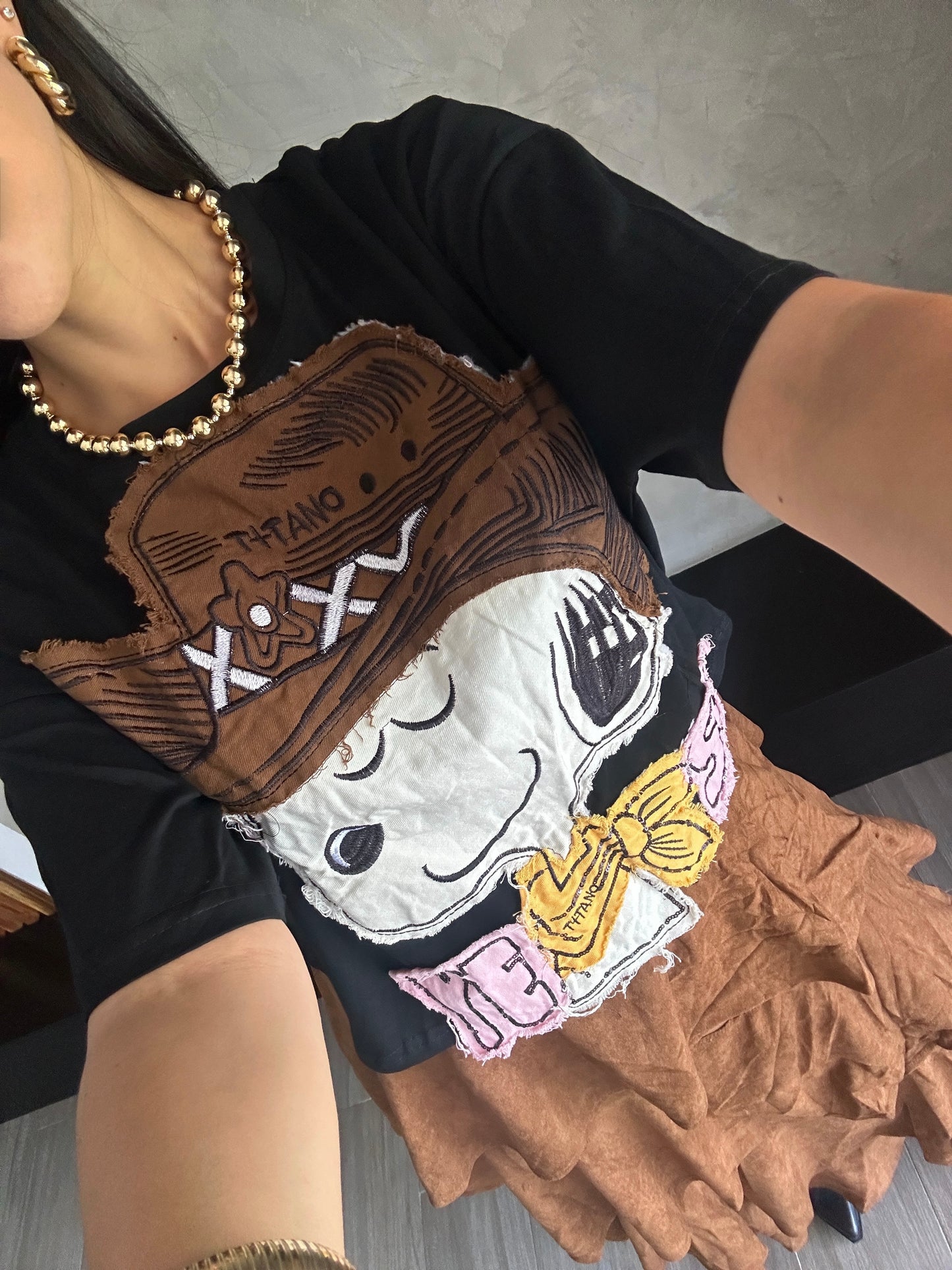 Falda Gamuza Camel