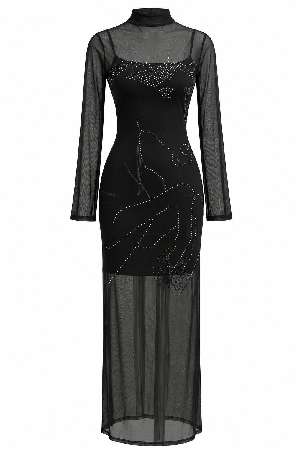 Vestido Mesh Negro