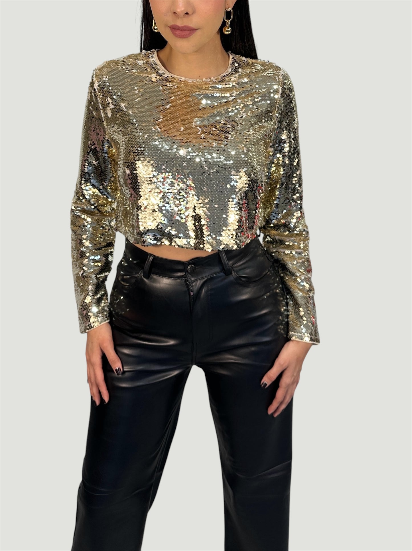 Blusa Lentejuelas Doradas