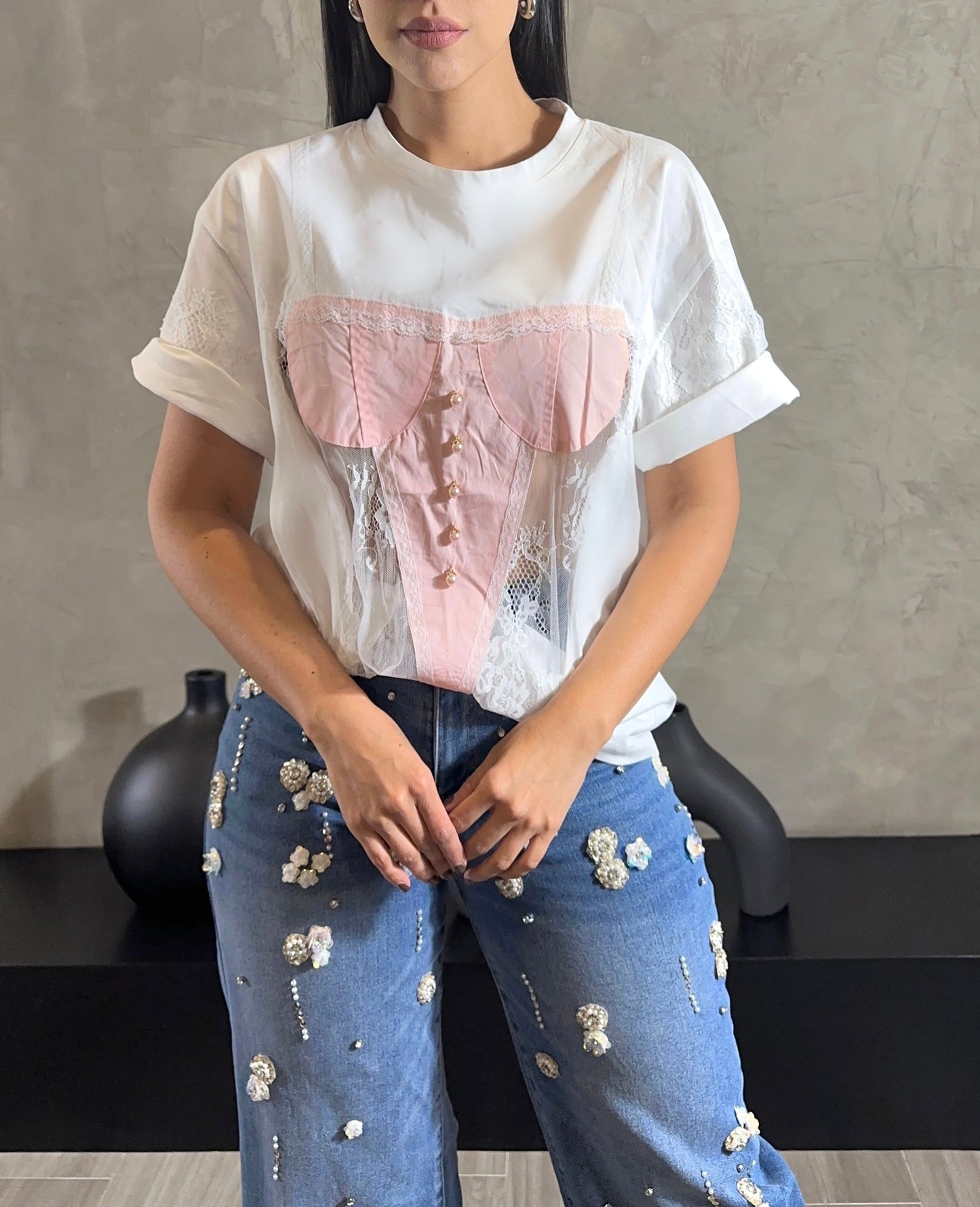 Playera Encaje