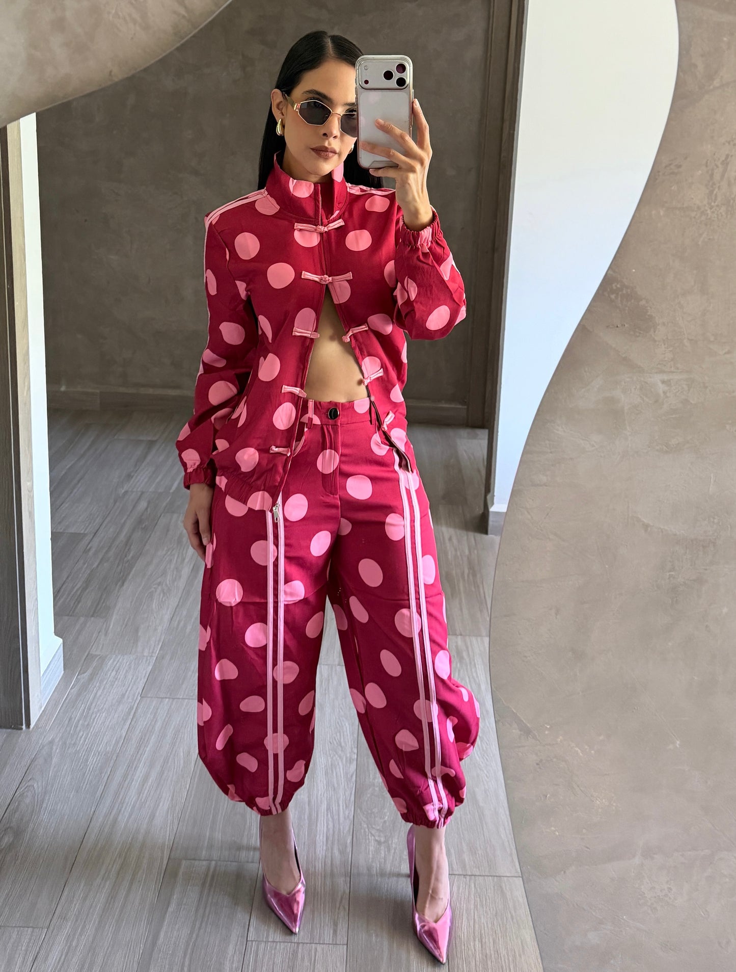 Set Polka Tinto Rosa