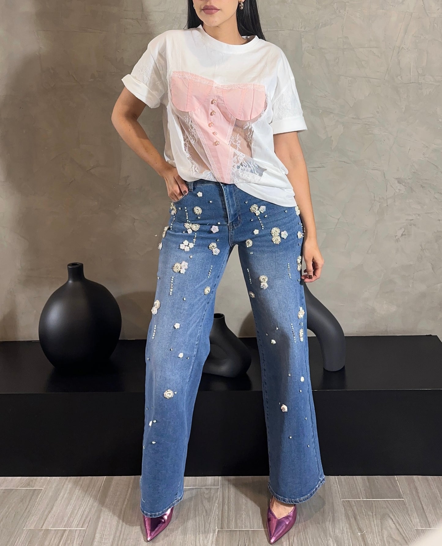 Jeans Con Aplicaciones