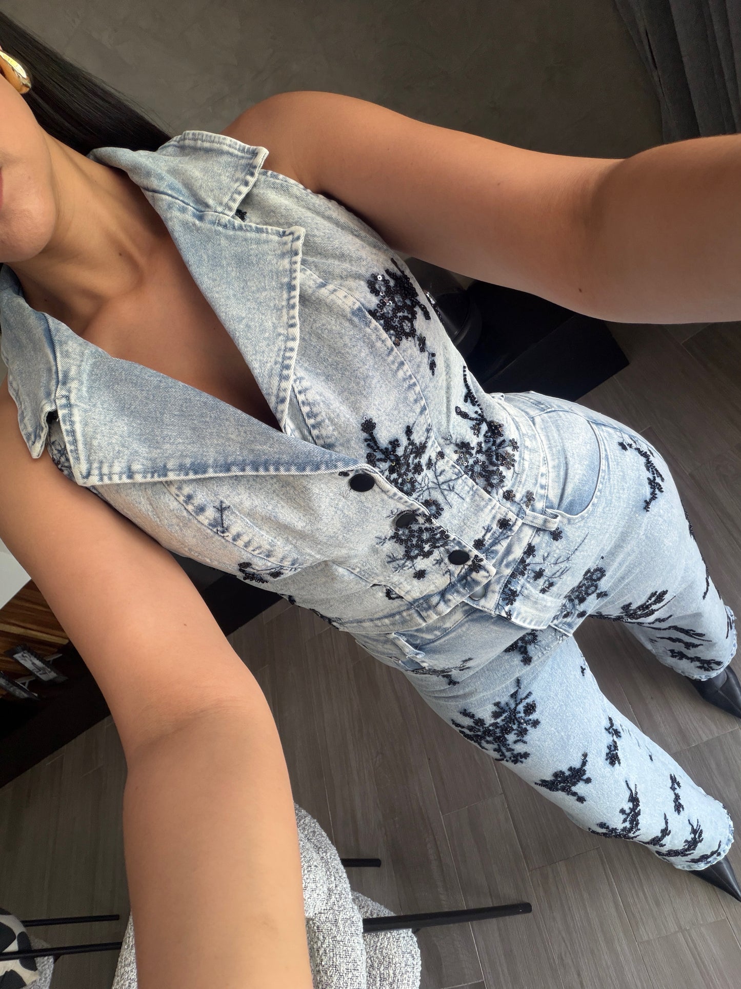 Set Denim Flores