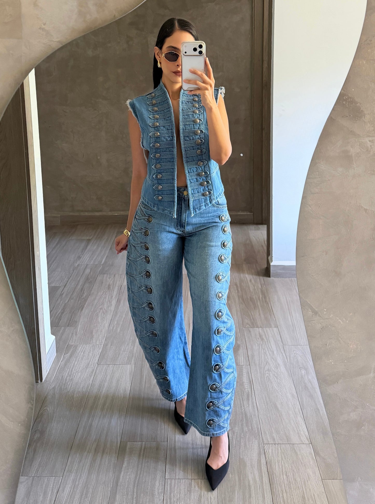 Chaleco Napoleón Denim