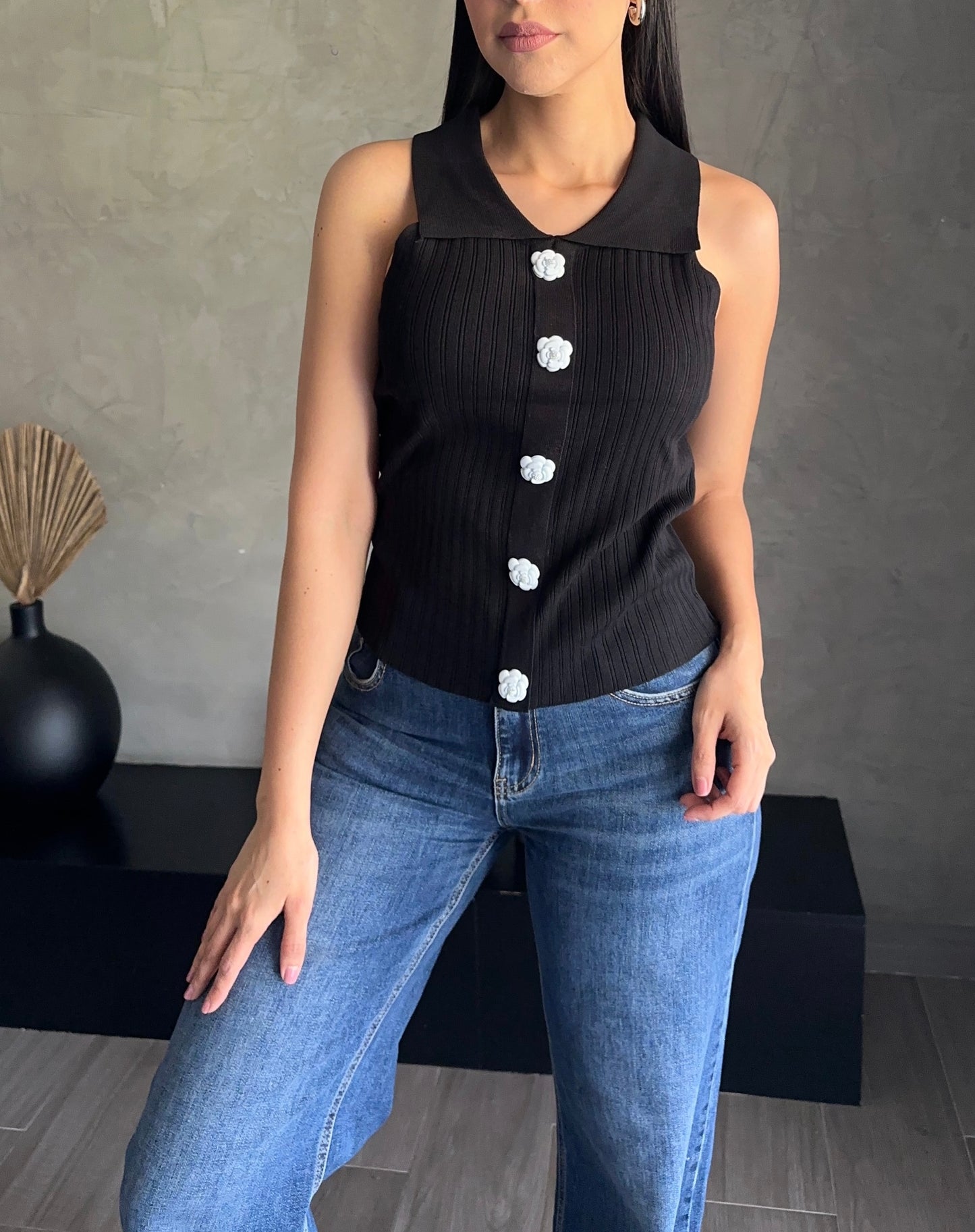 Blusa Botones Flor
