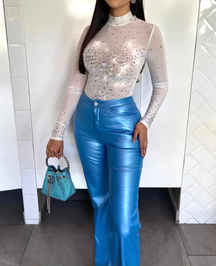 Pantalón Metálico Azul