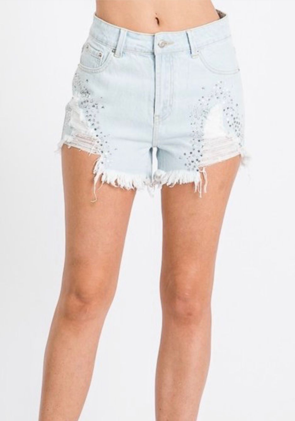Short con Aplicación Mezclilla