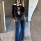 Jeans Bolsos Camel