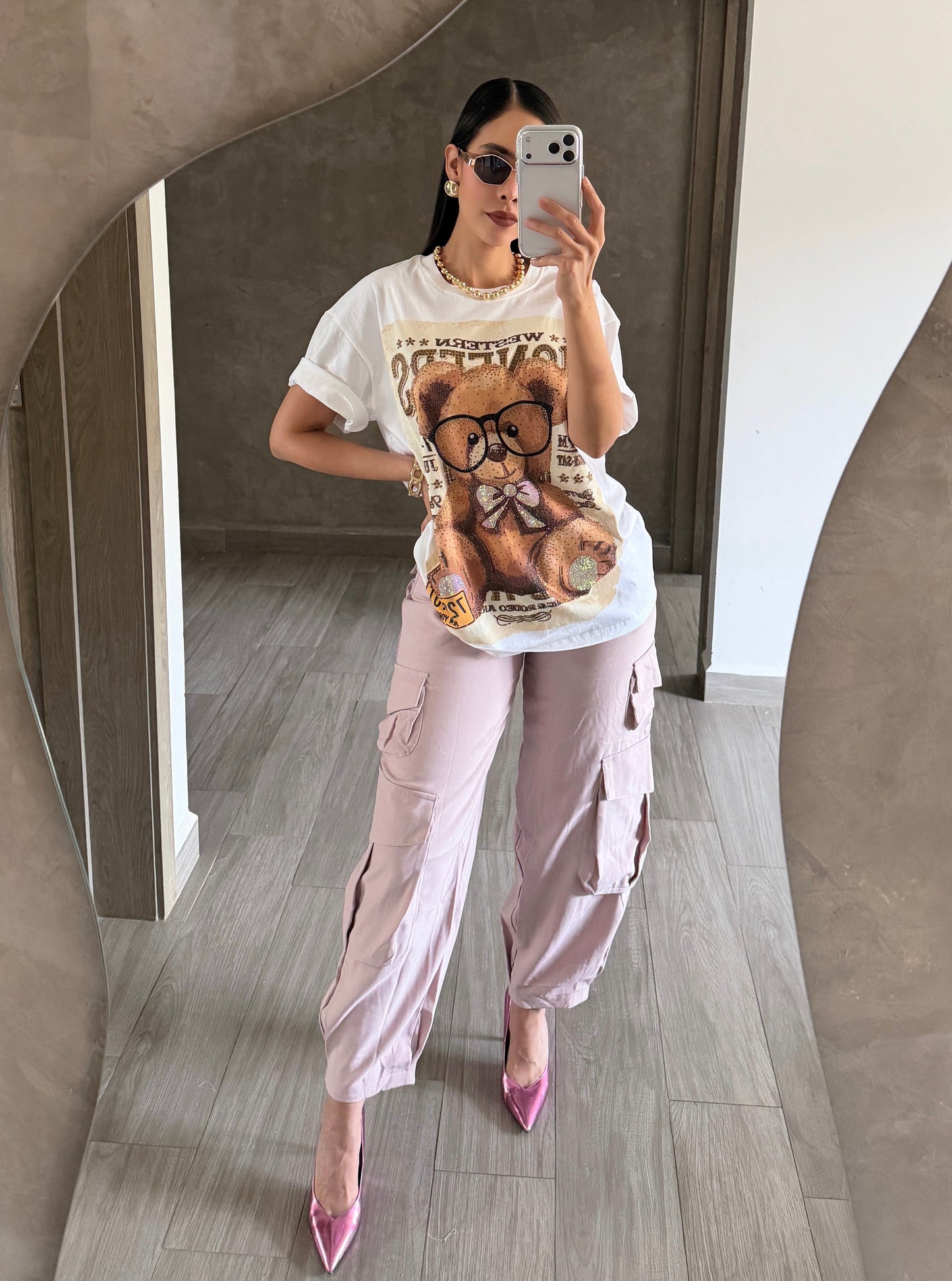 Playera Estampado Oso