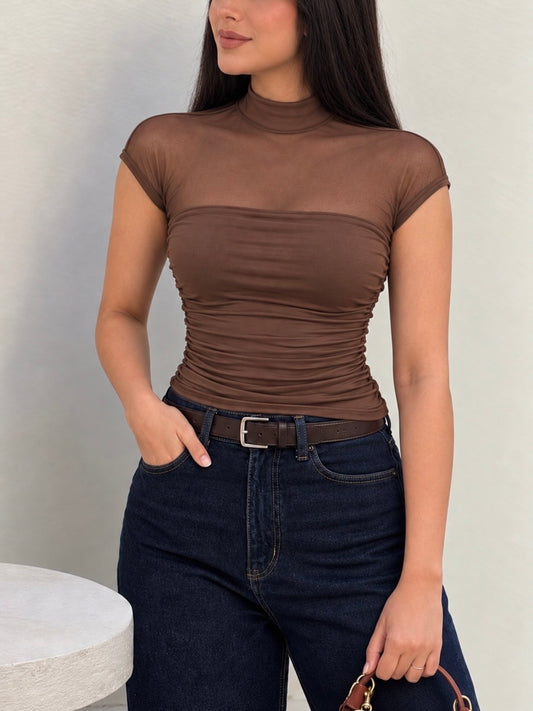 Blusa Ariana Café