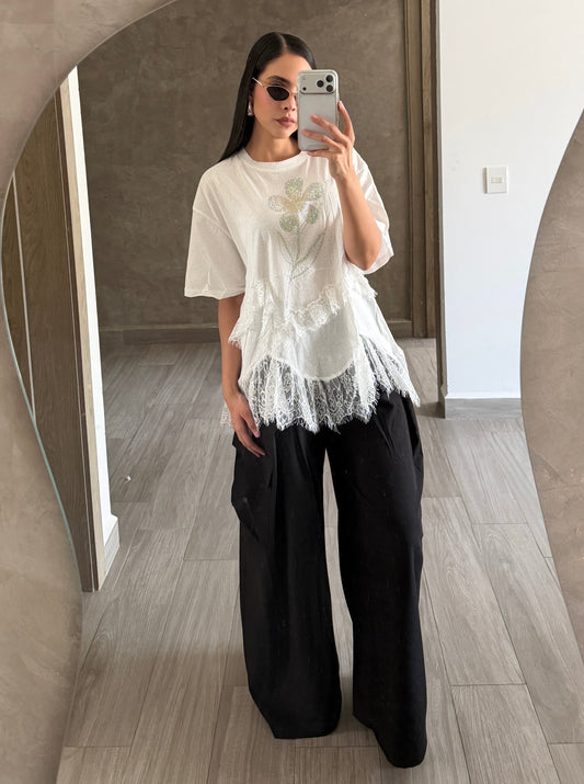 Blusa Flor Oversize