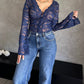 Blusa Encaje Azul