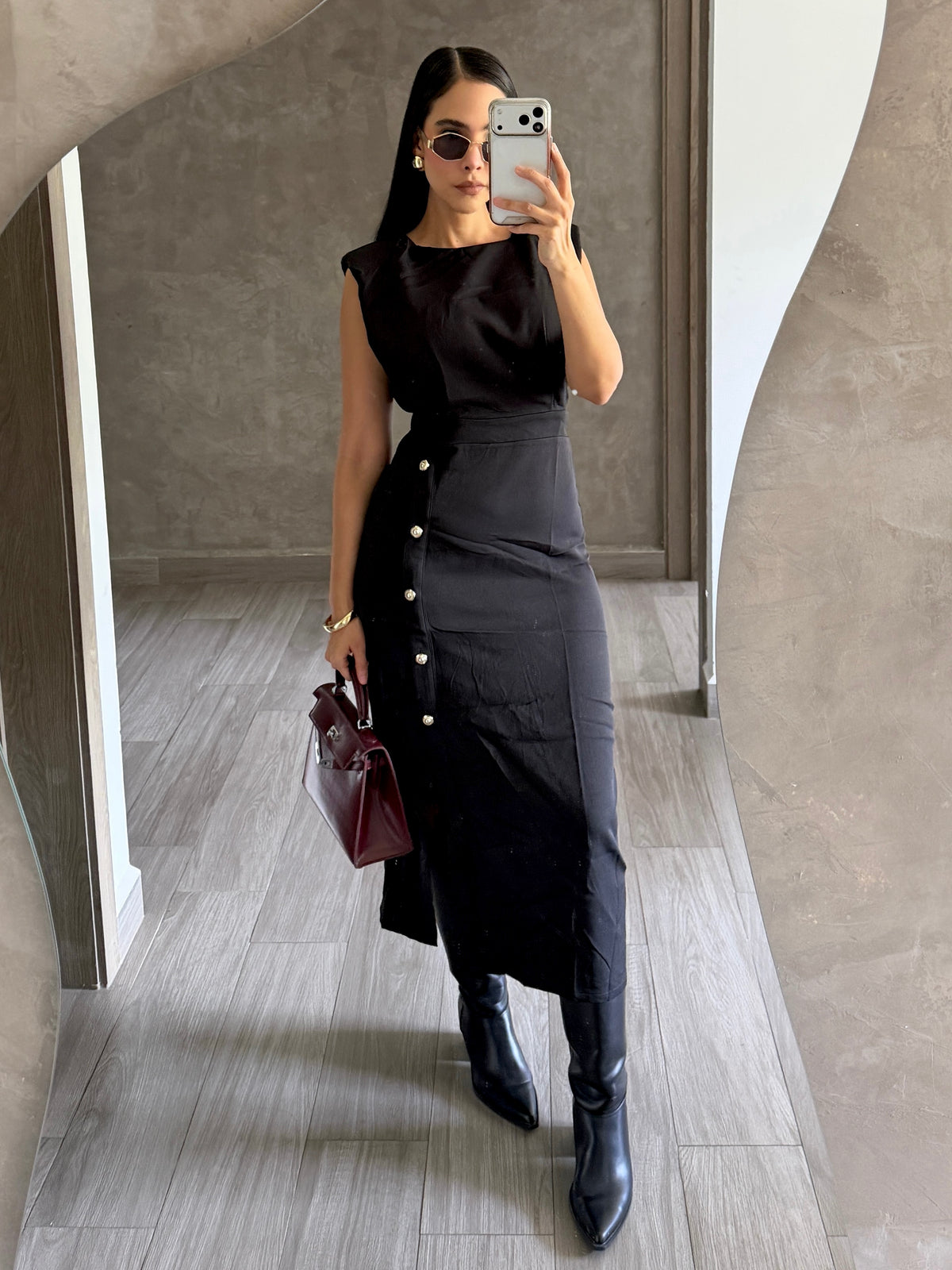 Vestido Midi Negro