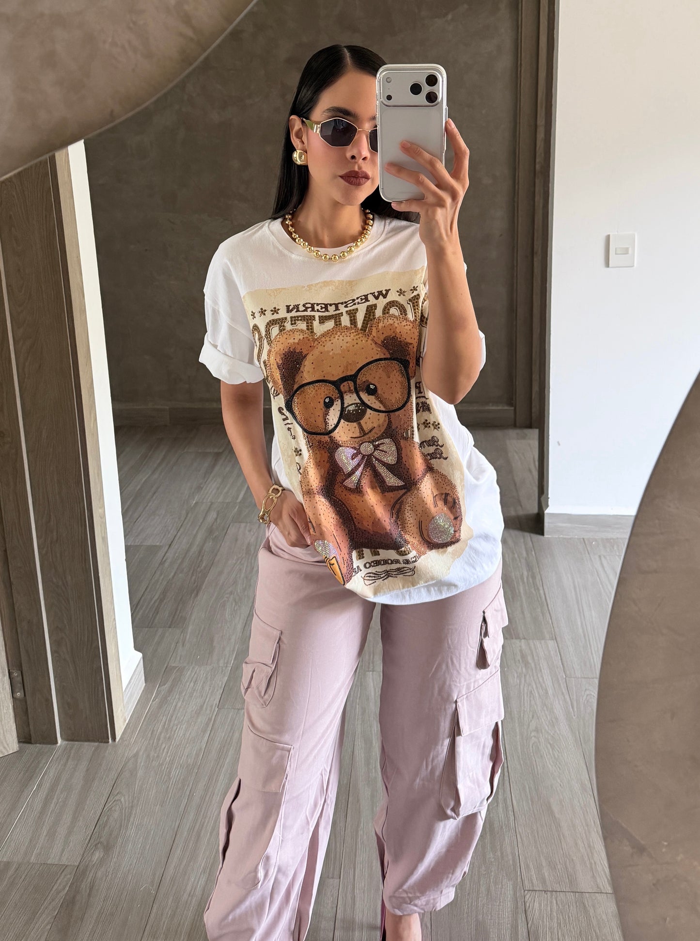 Playera Estampado Oso