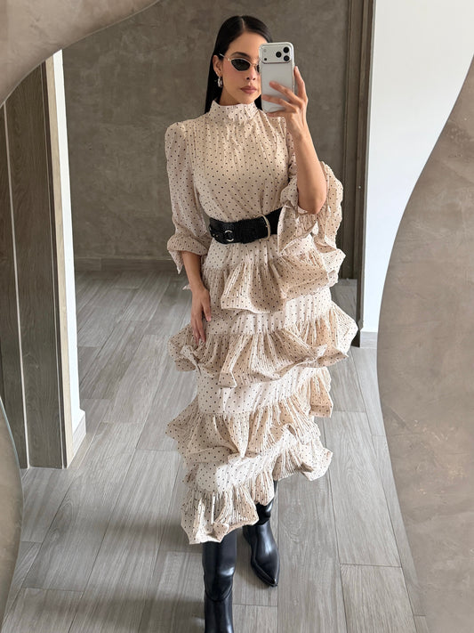 Vestido Polka Olanes