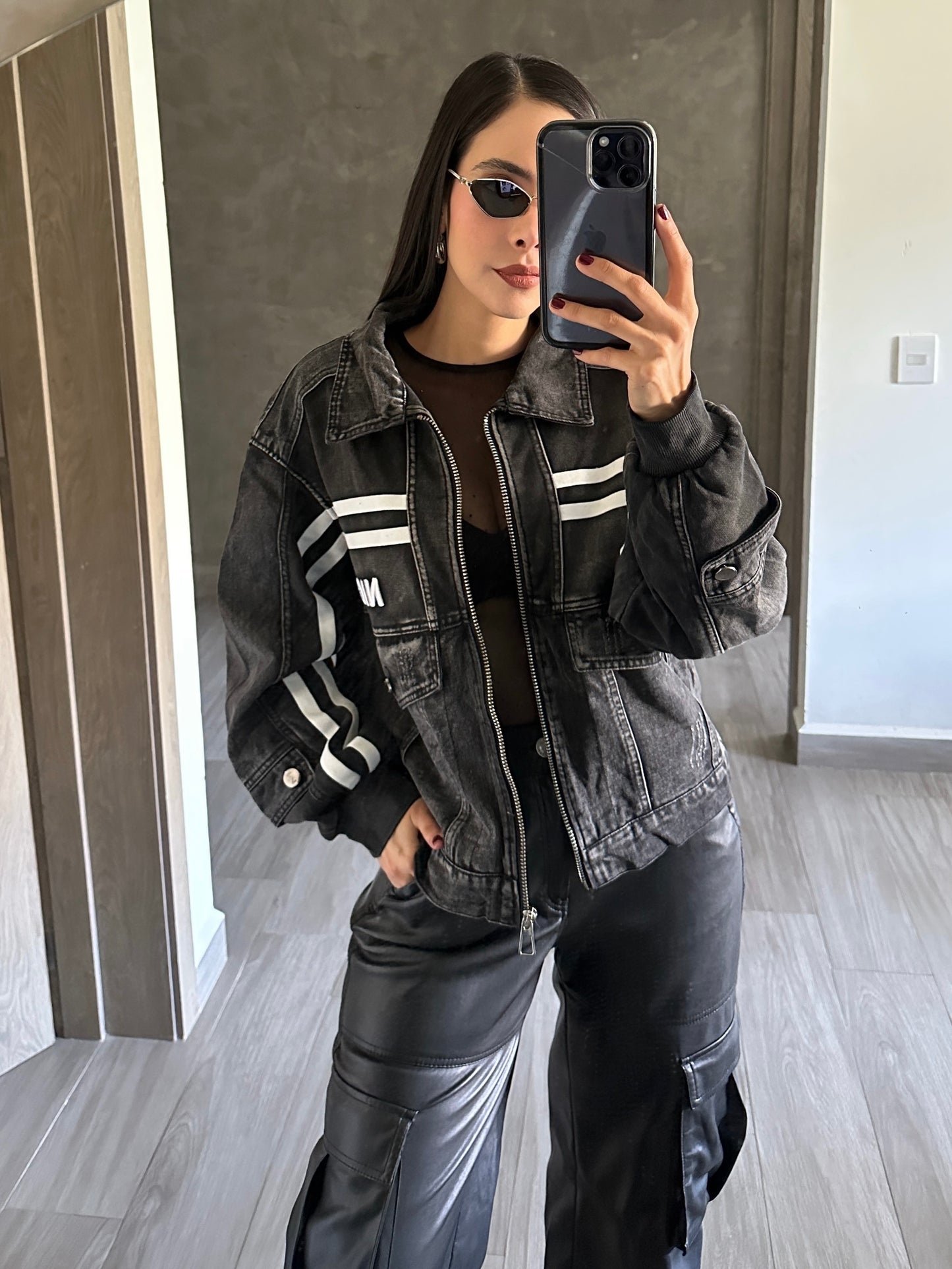 Gray Jacket with Lettering