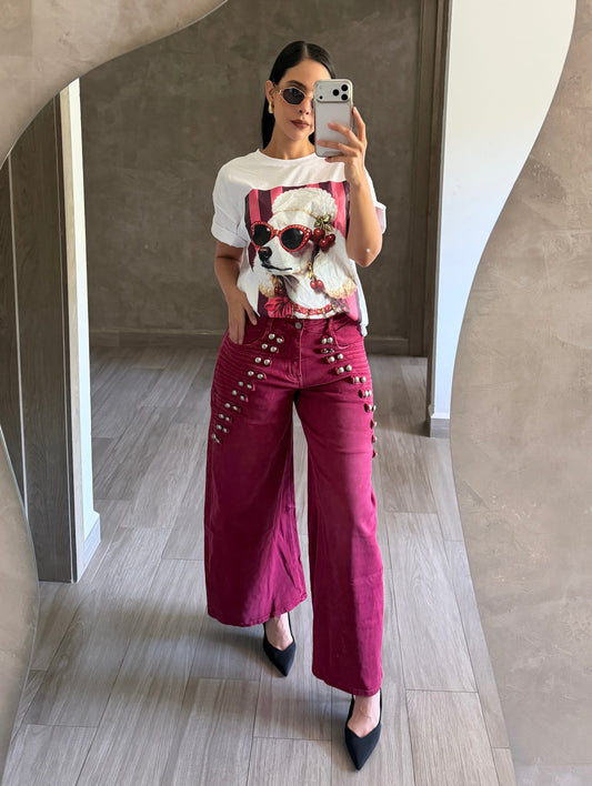 Jeans Burdeos