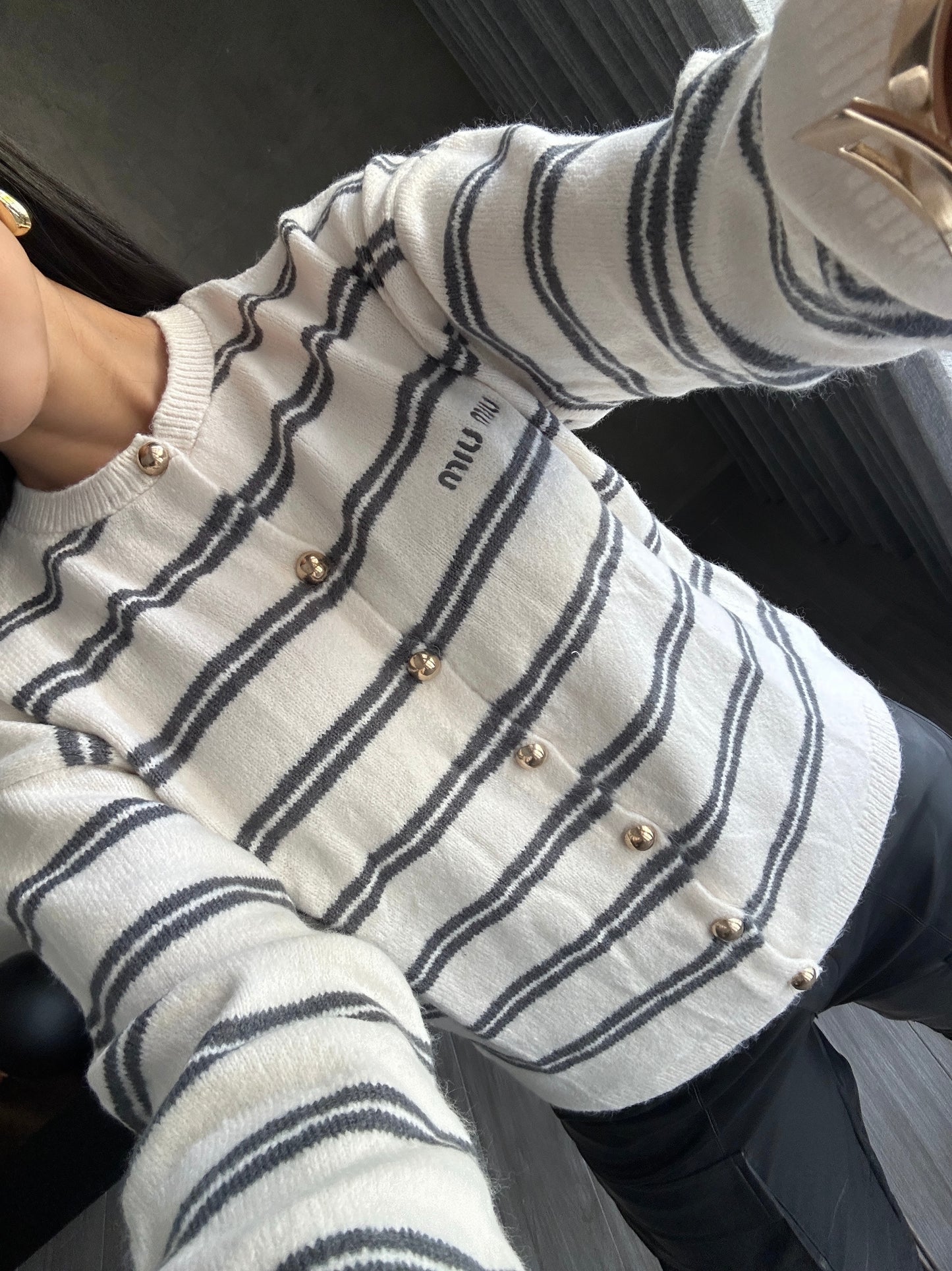 Miu sweater with stripes