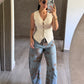 Blusa Beige Botones