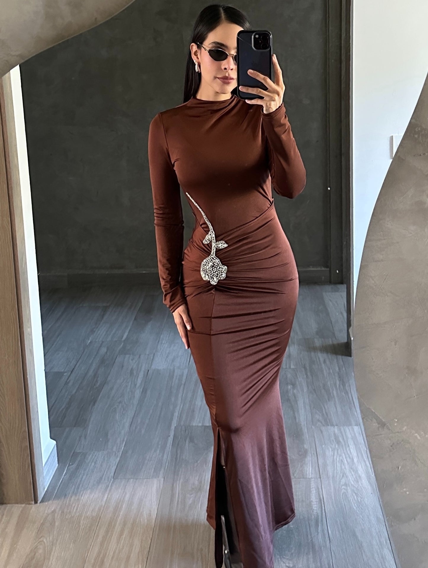 Vestido Flor Cristales