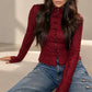 Blusa Encaje Tinto
