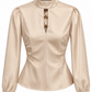 Blusa Satinada Beige