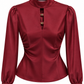 Blusa Satín Burgandy