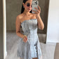 Vestido Denim Flecos