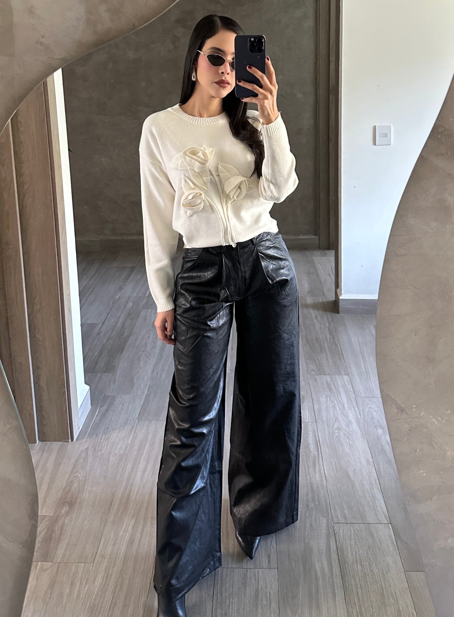 Leather Flare Pants