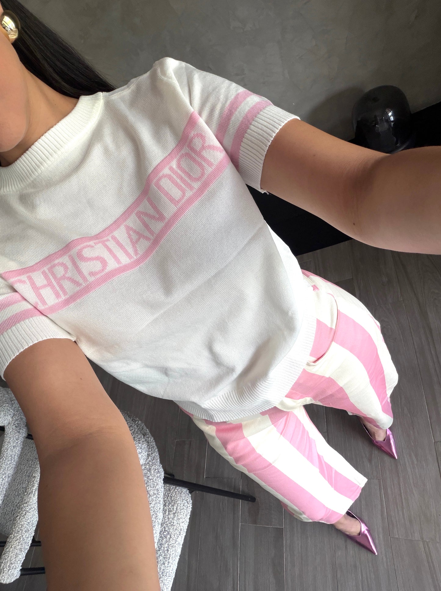 Pantalón Rayas Rosa