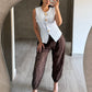 Pantalón Encaje Café
