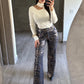 Leopard Foil Jeans