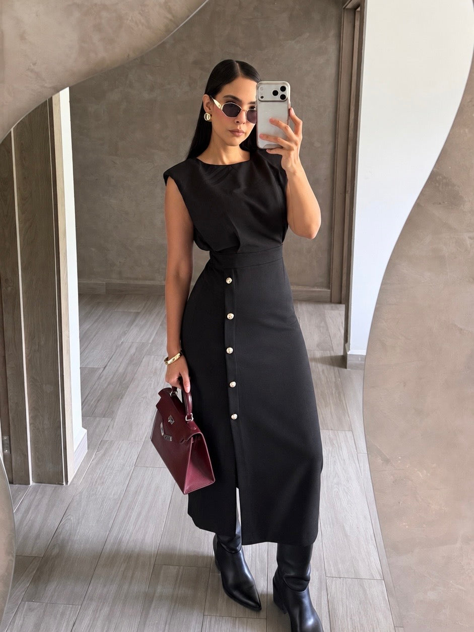 Vestido Midi Negro