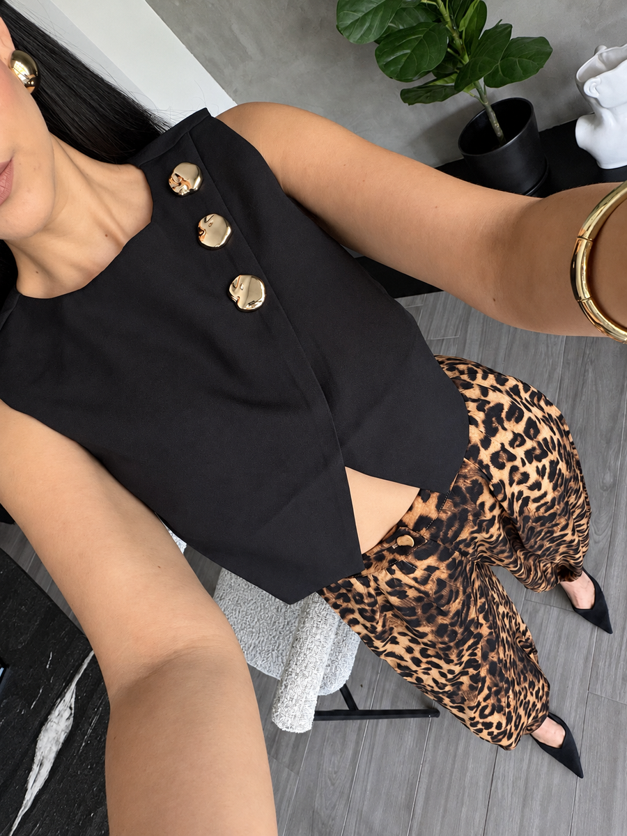 Blusa Botones Dorados
