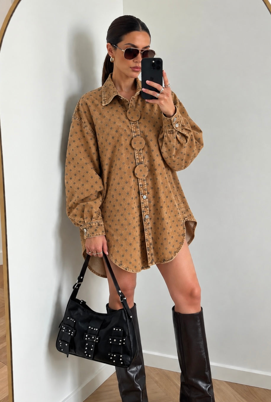 Camisa Polka Oversize