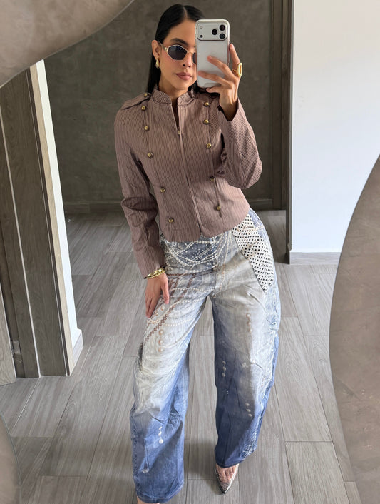 Pantalón Barrel Estampado