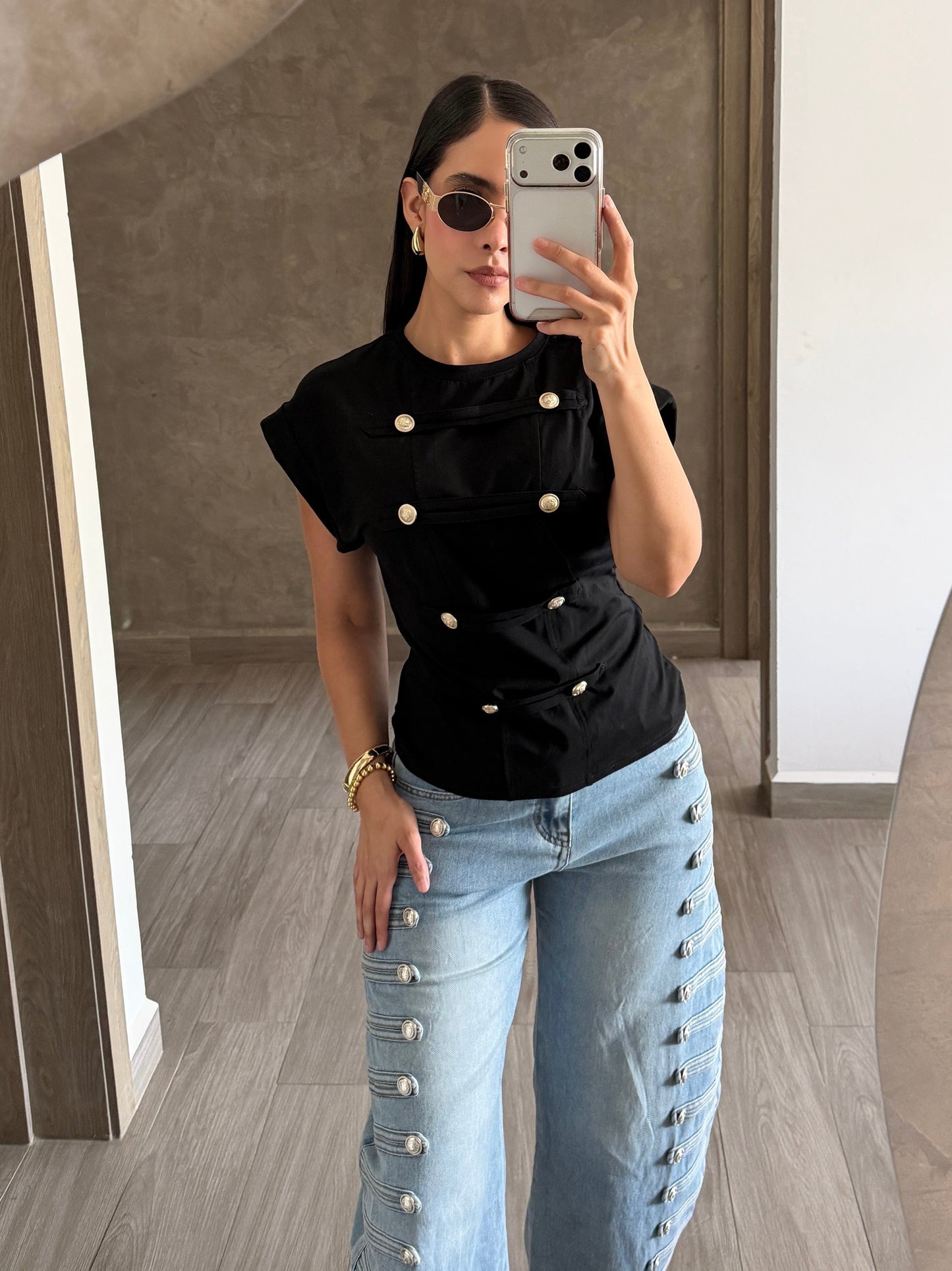 Blusa Napoleón Negra