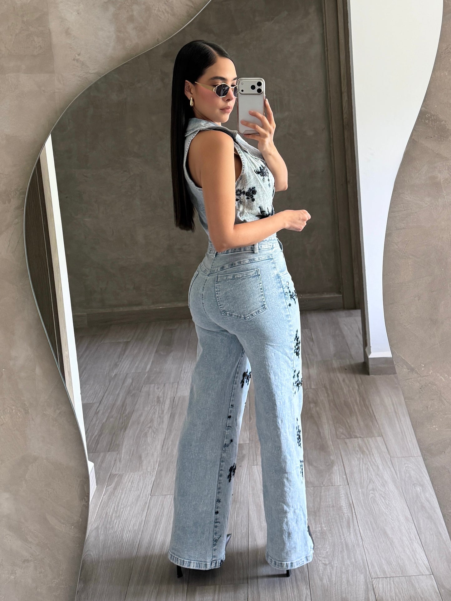 Set Denim Flores