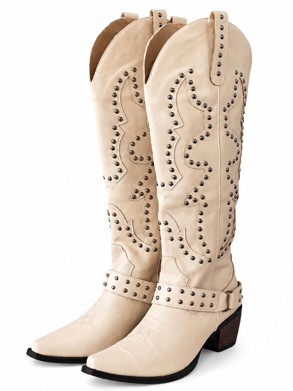 Botas Beige Estoperoles