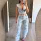 Set Denim Flores